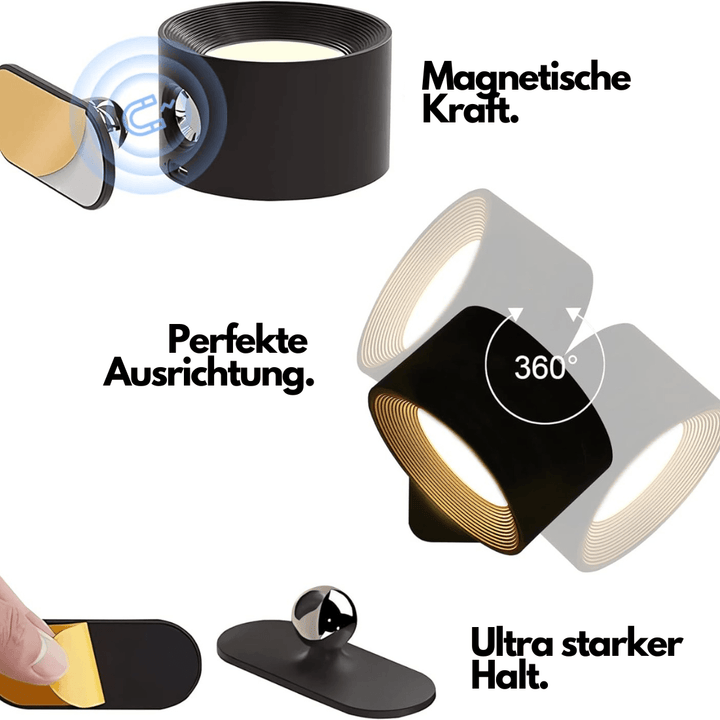 BowLift | 360° wireless rechargeable wall light | Versatile LED lighting solution