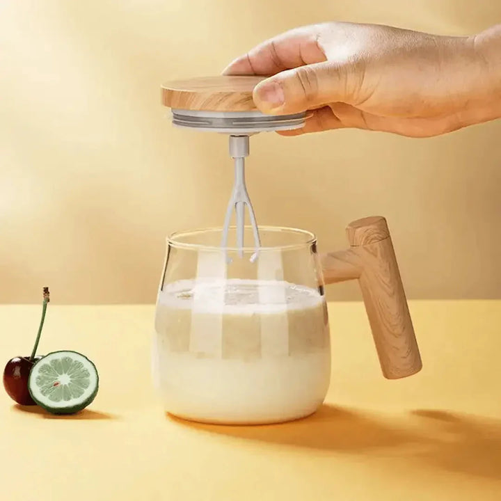 BowLift | Intelligent Mug – Self-Stirring Cup with Wood Design