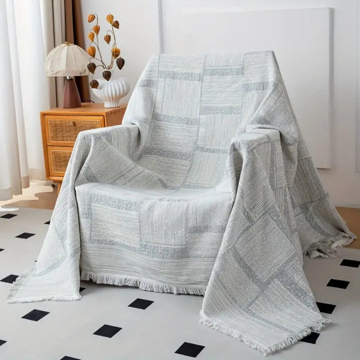 BowLift | Mixed Tone Geometric Cotton Blanket