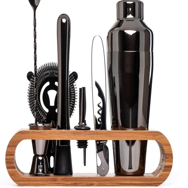 BowLift | Mixique 10-Piece Stainless Steel Cocktail Bar Set