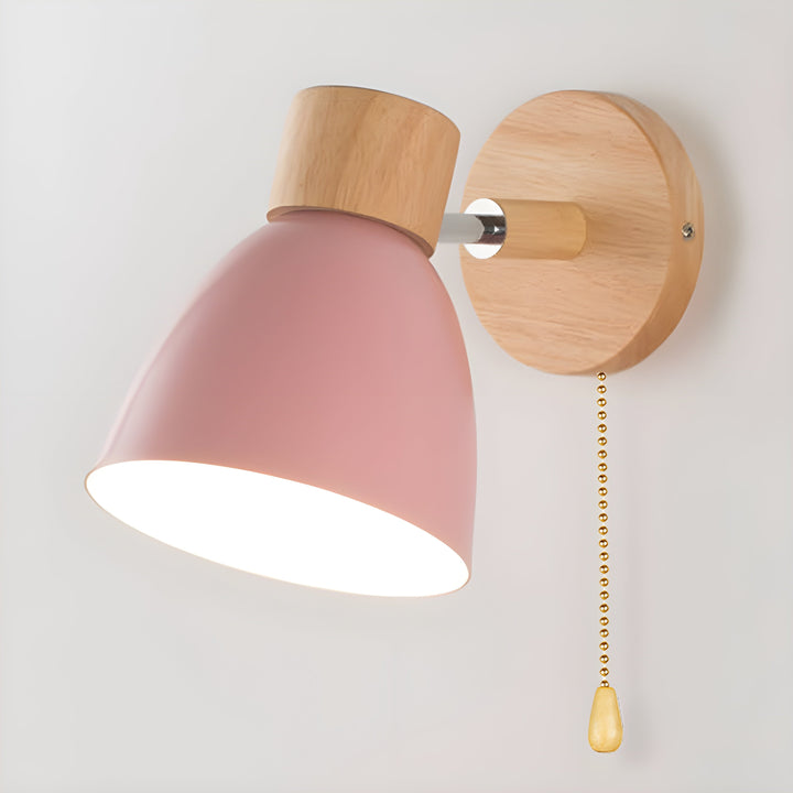 BowLift | Wooden Norwegian Wall Lamp with Switch for the Bedroom