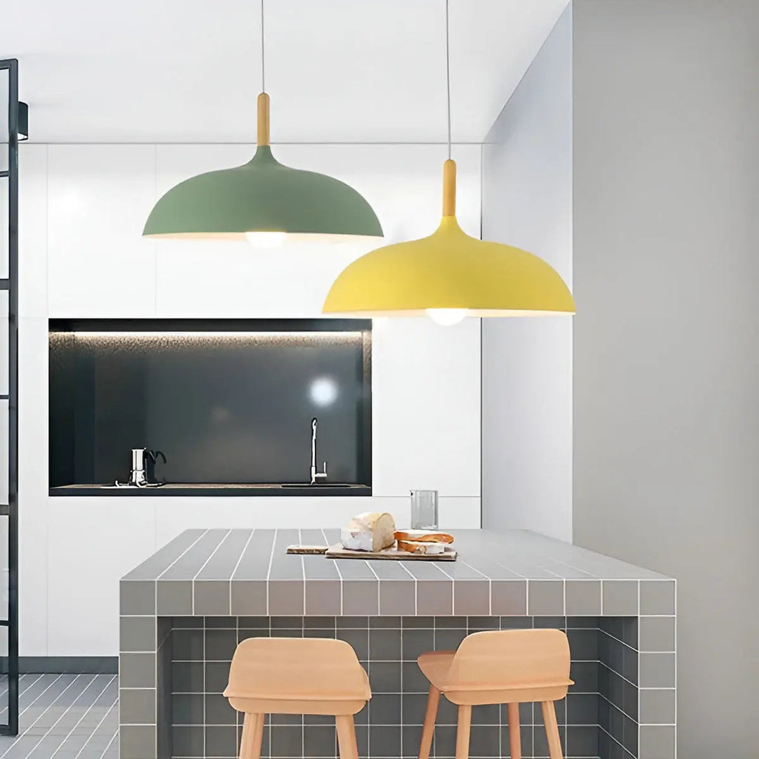 BowLift | Scandinavian Elegance: Luxury Oak Ceiling Lamp with LED Lighting