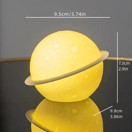 BowLift | AstroLume Astronaut Sculpture with Planet Night Light | Modern Decorative Highlight | Environmentally Friendly PVC & ABS | 9.8 x 12.1 cm