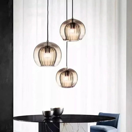 BowLift | TimberGlow - Modern Glass Pendant Light