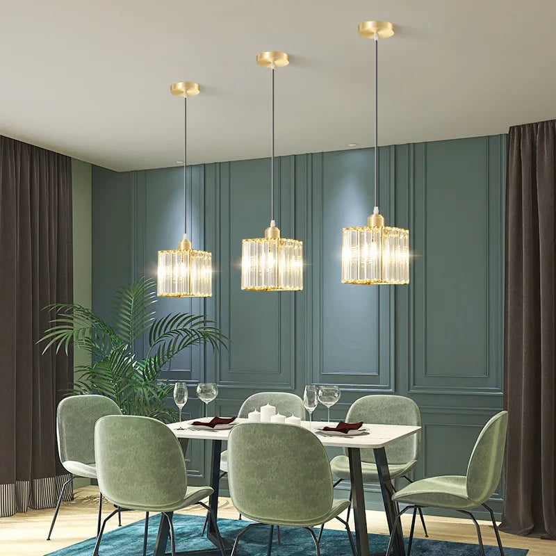 BowLift | LuxeGlow SparkleLamp - Elegant K9 Crystal Pendant Light