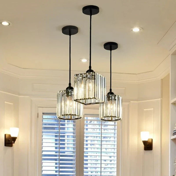 BowLift | LuxeGlow SparkleLamp - Elegant K9 Crystal Pendant Light