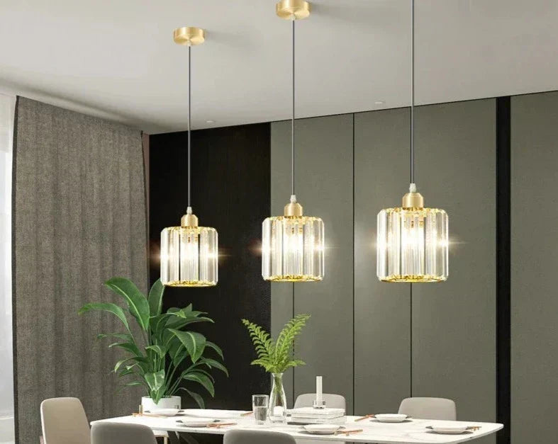 BowLift | LuxeGlow SparkleLamp - Elegant K9 Crystal Pendant Light