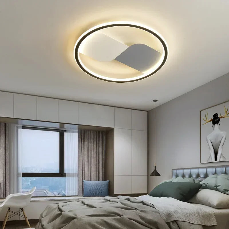 Modern LED ceiling light with round design – Dimmable for bedroom and living room | Bowlift