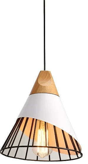Modern Pendant Lights – Stylish Hanging Light made of Wood and Metal for Dining Room and Kitchen | Bowlift