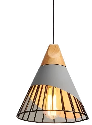 Modern Pendant Lights – Stylish Hanging Light made of Wood and Metal for Dining Room and Kitchen | Bowlift