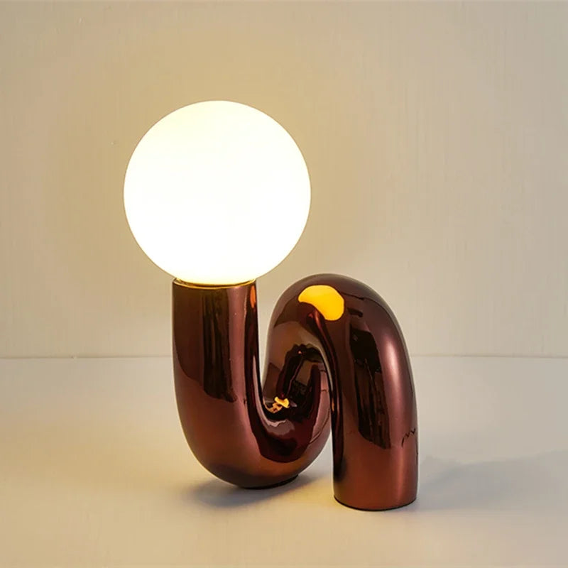 GlassSphere - Modern glass ball lamp | LED TaBowlifte Lamp for a Contemporary Atmosphere | Bowlift