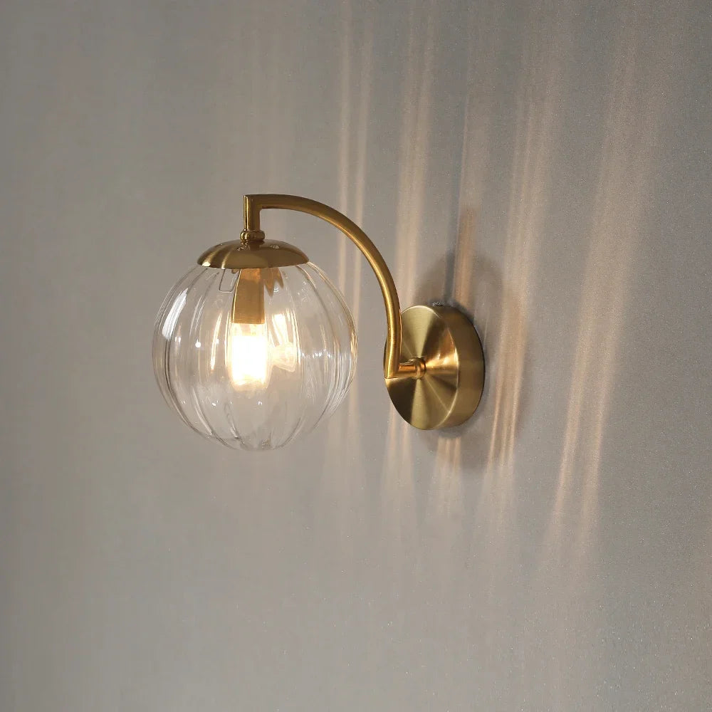 BowLift | Nordic Glass Wall Lamp - Elegant Scandinavian Wall Lamp in Glass with Warm LED Light