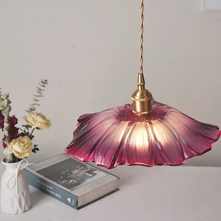 BowLift | FloraShine Light - Elegant Flower Glass Pendant Lamp