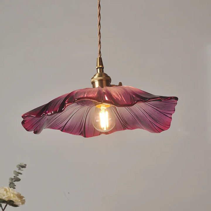 BowLift | FloraShine Light - Elegant Flower Glass Pendant Lamp