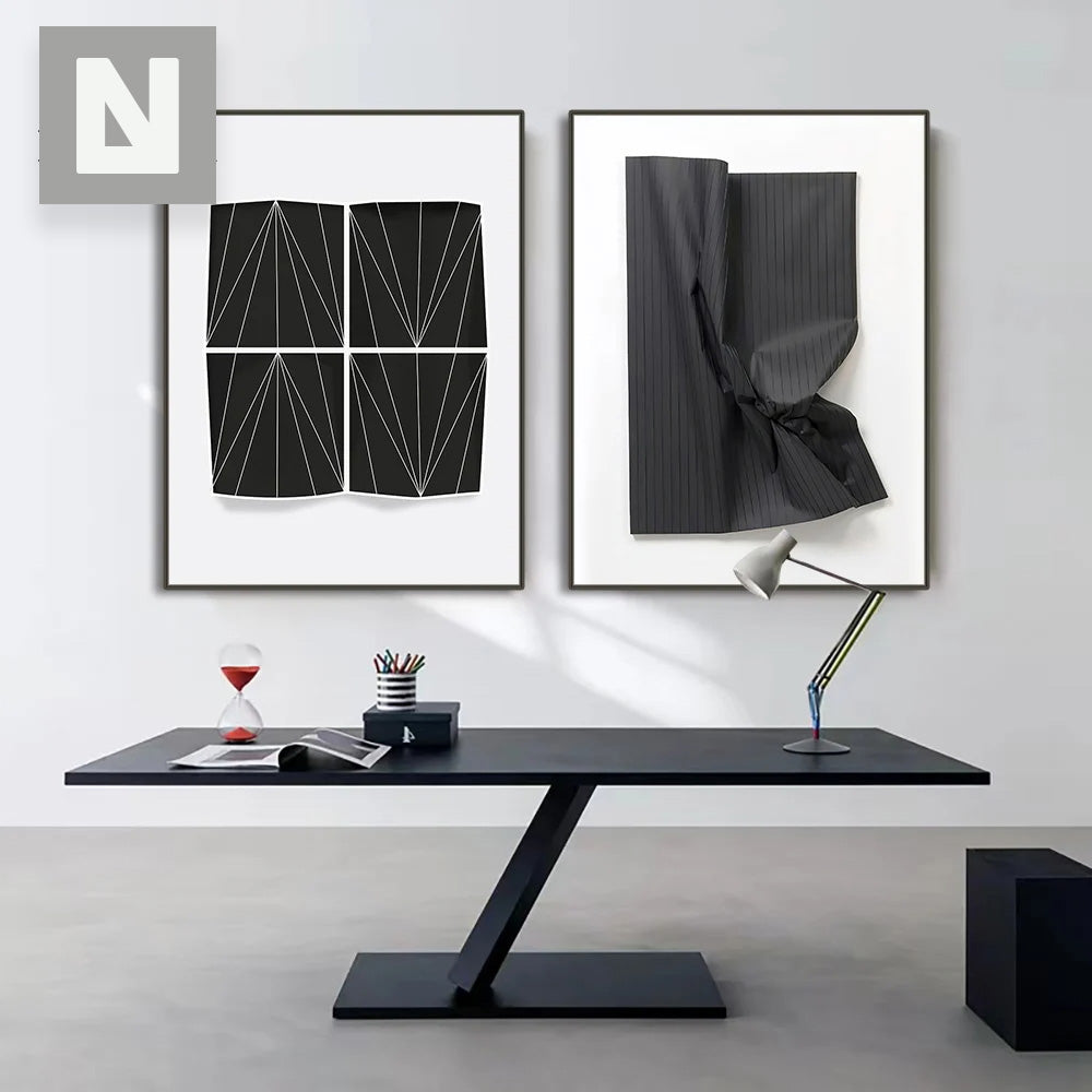 Modern Aesthetics Abstract 3D Effect Wall Art Fine Art Canvas Prints Pictures For Living Room Bedroom Contemporary Interior Decor | Bowlift