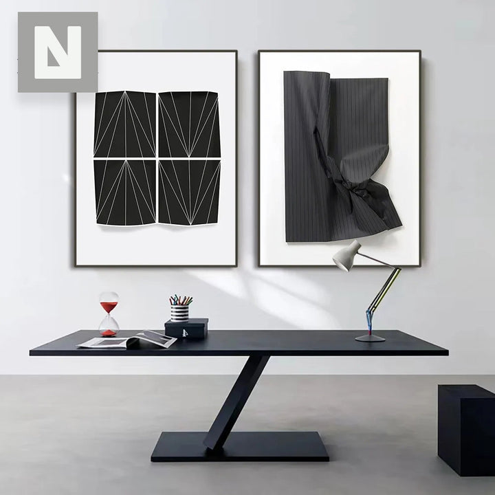 Modern Aesthetics Abstract 3D Effect Wall Art Fine Art Canvas Prints Pictures For Living Room Bedroom Contemporary Interior Decor | Bowlift