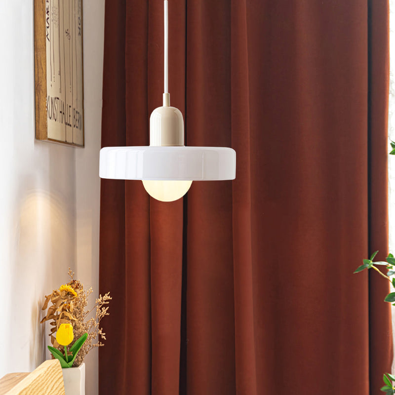 BowLift | Scandi Bauhaus Pendant Light – Stylish Orange Ceiling Lamp for Contemporary Spaces