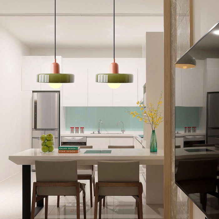 Bauhaus Colorful Glass Pendant Lamp - Modern Design Lamp for Living Room and Dining Room | Bowlift