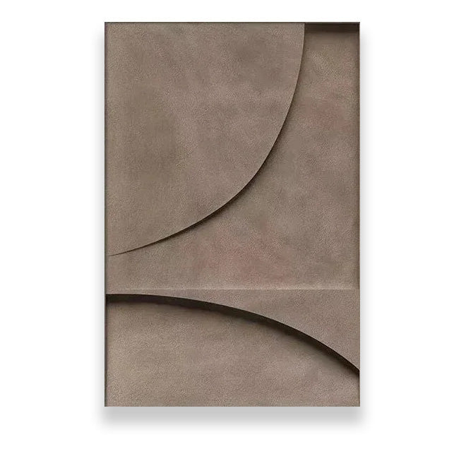 Modern Minimalist Flat Geometric Lines Wall Art Fine Art Canvas Prints Retro Brown Abstract Pictures For Living Room Contemporary Interior Decor | Bowlift
