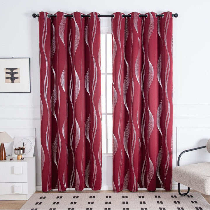 BowLift | Modern Wave Pattern Blackout Curtain