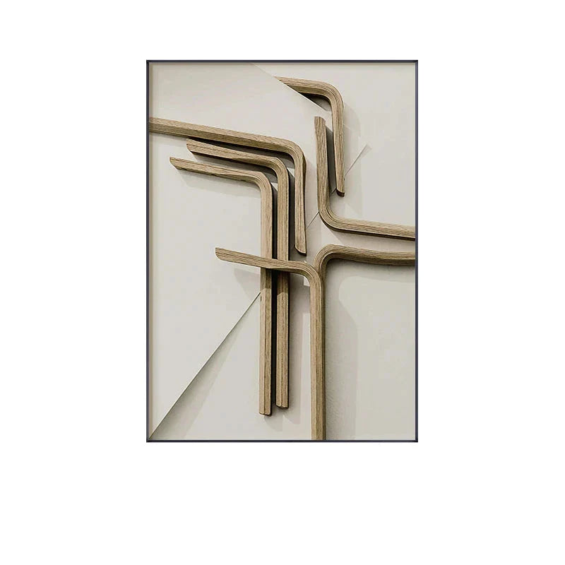 Modern Abstract Architectural Aesthetics Wall Art Fine Art Canvas Prints Minimalist Futurist Pictures For Modern Loft Apartment Living Room Decor | Bowlift