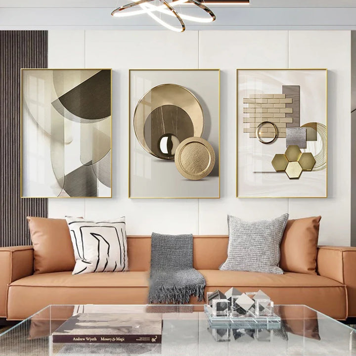Modern Abstract Architectural Aesthetics Wall Art Fine Art Canvas Prints Minimalist Futurist Pictures For Modern Loft Apartment Living Room Decor | Bowlift