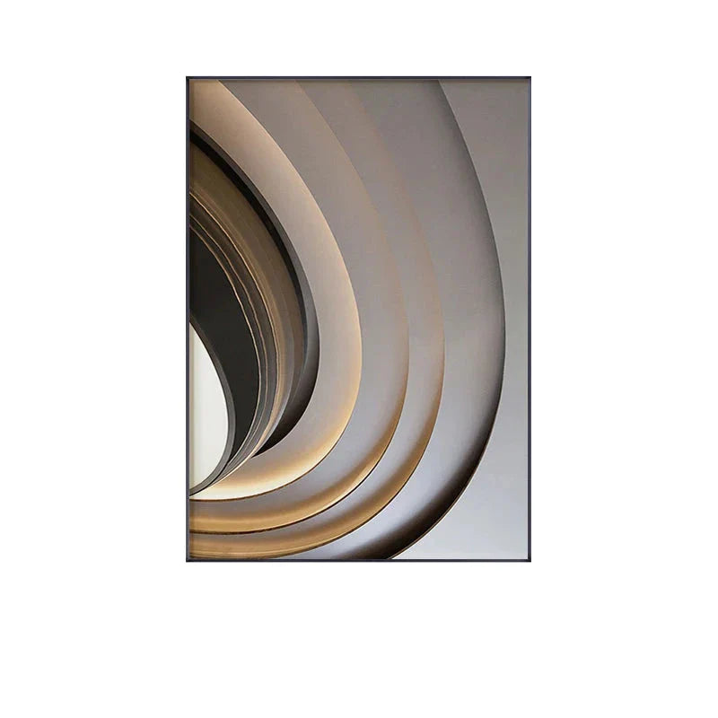 Modern Abstract Architectural Aesthetics Wall Art Fine Art Canvas Prints Minimalist Futurist Pictures For Modern Loft Apartment Living Room Decor | Bowlift