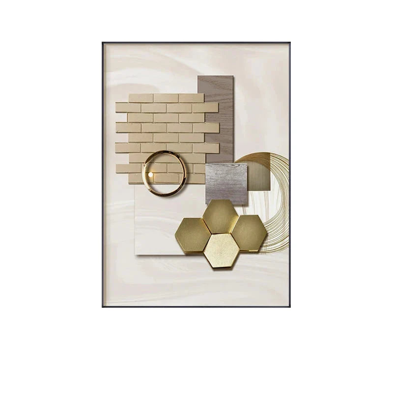 Modern Abstract Architectural Aesthetics Wall Art Fine Art Canvas Prints Minimalist Futurist Pictures For Modern Loft Apartment Living Room Decor | Bowlift
