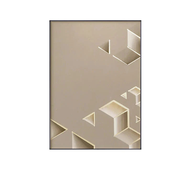Modern Abstract Architectural Aesthetics Wall Art Fine Art Canvas Prints Minimalist Futurist Pictures For Modern Loft Apartment Living Room Decor | Bowlift