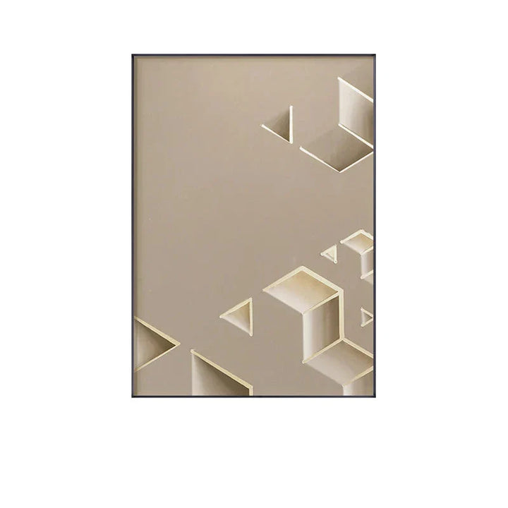 Modern Abstract Architectural Aesthetics Wall Art Fine Art Canvas Prints Minimalist Futurist Pictures For Modern Loft Apartment Living Room Decor | Bowlift