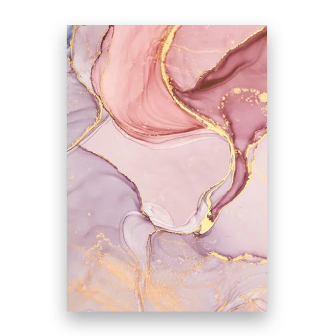 Modern Abstract Botanical Floral Blue Golden Jade Marble Prints Wall Art Fine Art Canvas Prints Pictures For Living Room Bedroom Art Decor | Bowlift