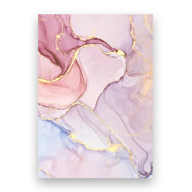 Modern Abstract Botanical Floral Blue Golden Jade Marble Prints Wall Art Fine Art Canvas Prints Pictures For Living Room Bedroom Art Decor | Bowlift