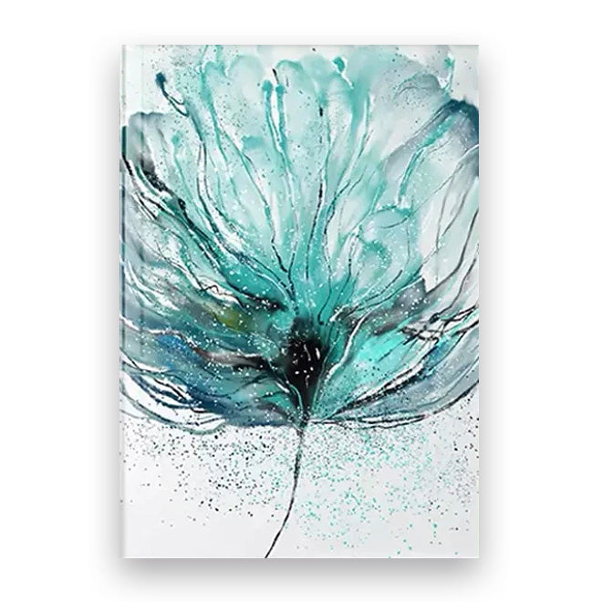 Modern Abstract Botanical Floral Blue Golden Jade Marble Prints Wall Art Fine Art Canvas Prints Pictures For Living Room Bedroom Art Decor | Bowlift