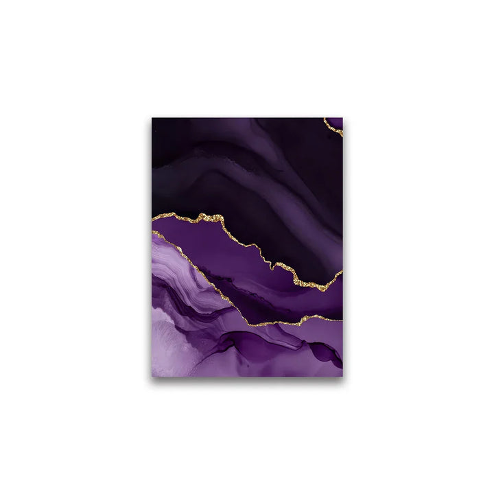 Modern Abstract Liquid Purple Black Marble Print Wall Art Fine Art Canvas Prints Pictures For Living Room Dining Room Home Office Art Decor | Bowlift