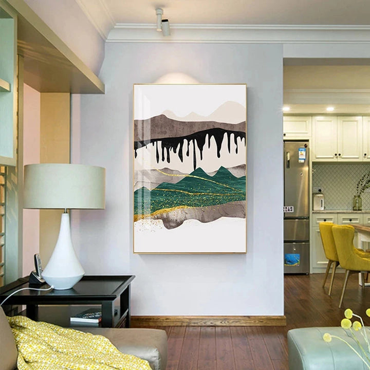 Abstract Mountain Landscape Wall Art Fine Art Canvas Prints Pictures For Modern Apartment Living Room Bedroom Hotel Room Art Decor | Bowlift