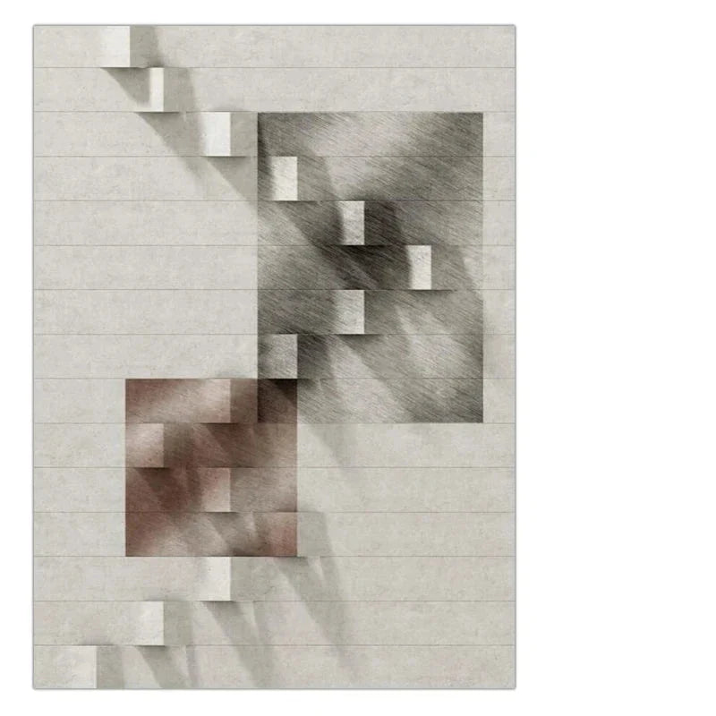 Modern Aesthetics Abstract Architectural Geometric Wall Art Fine Art Canvas Prints Pictures For Modern Loft Living Room Contemporary Interior Design Trends | Bowlift