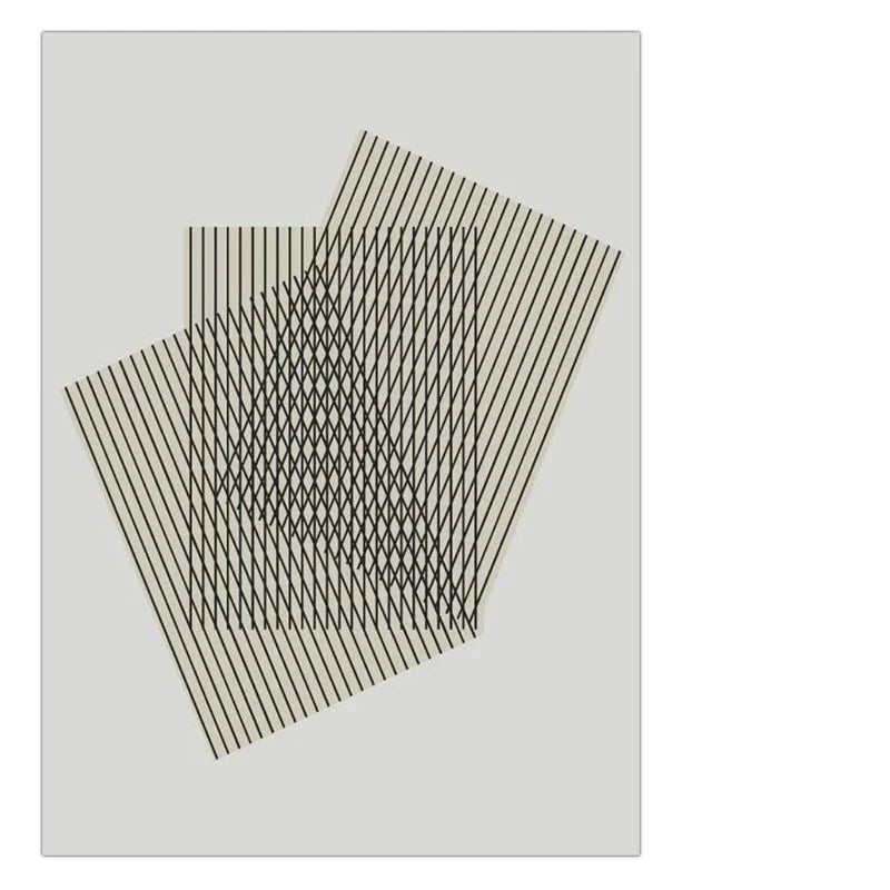 Modern Aesthetics Abstract Architectural Geometric Wall Art Fine Art Canvas Prints Pictures For Modern Loft Living Room Contemporary Interior Design Trends | Bowlift