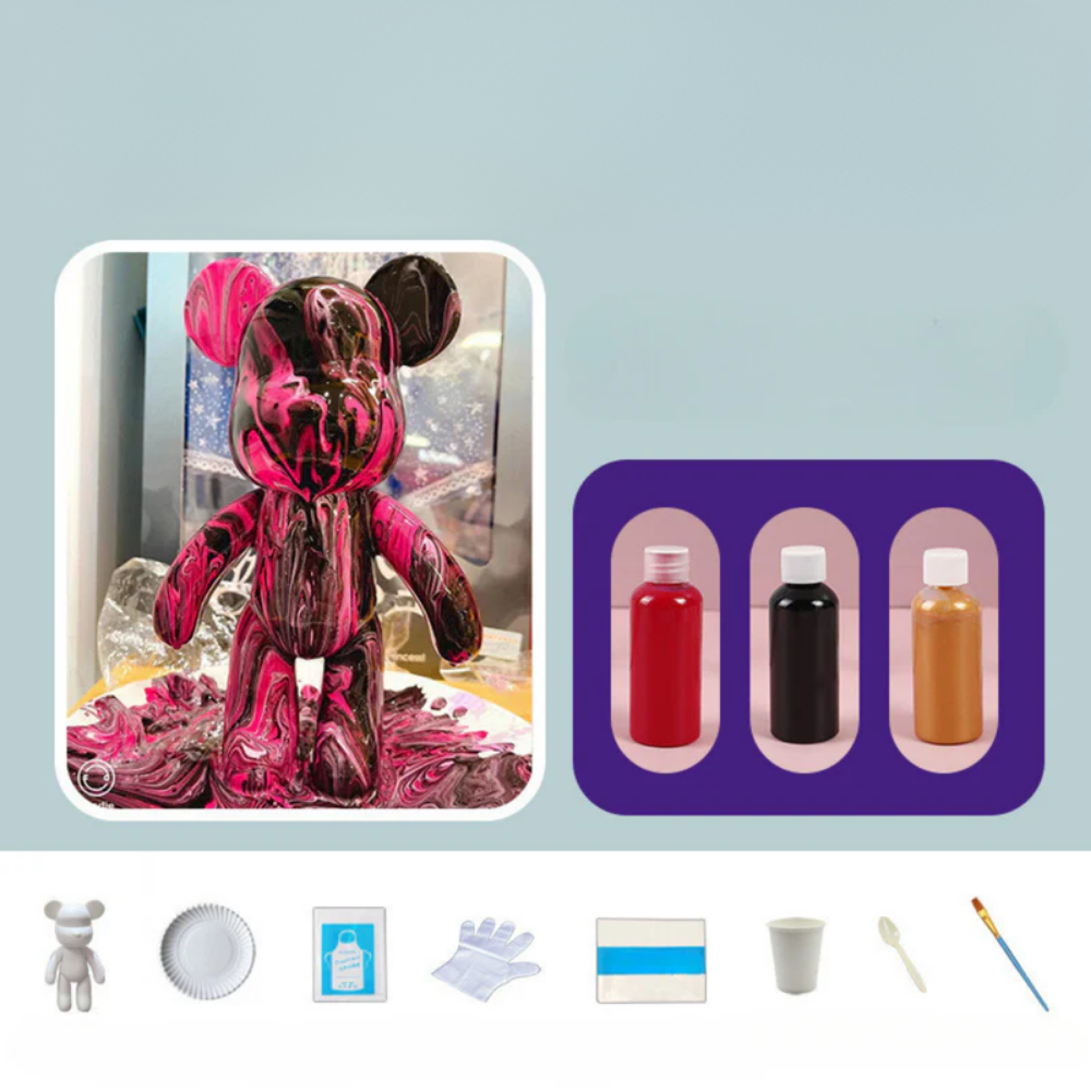 BowLift | Modern Colourful Resin Bear Figurine Decor