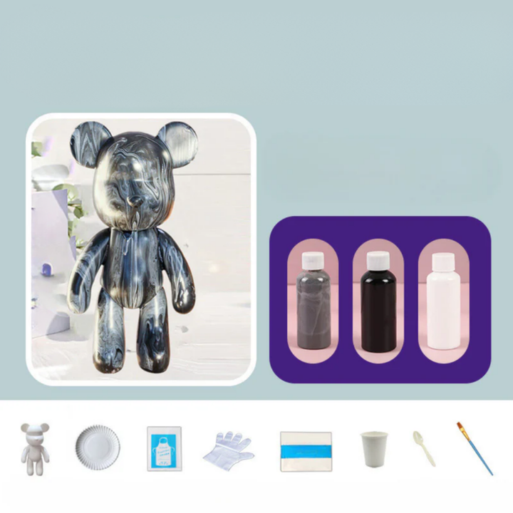 BowLift | Modern Colourful Resin Bear Figurine Decor