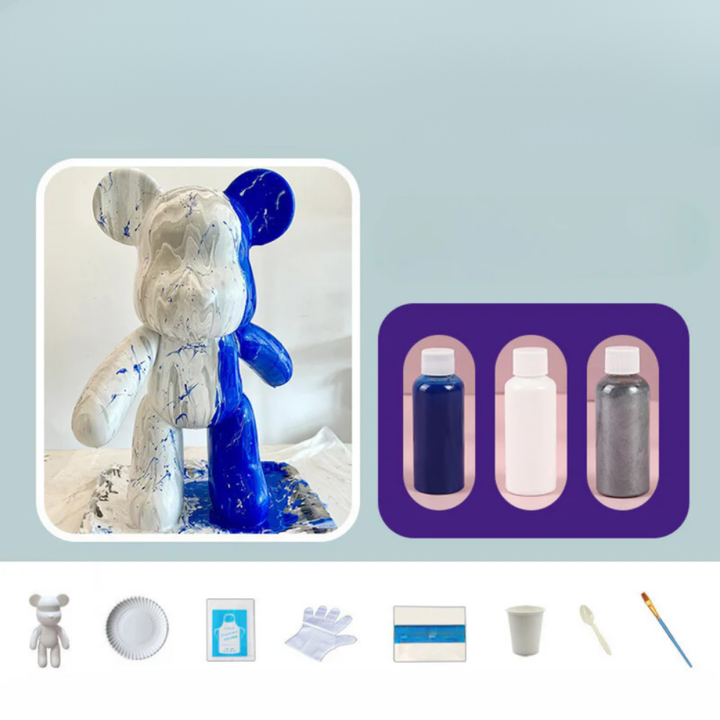 BowLift | Modern Colourful Resin Bear Figurine Decor