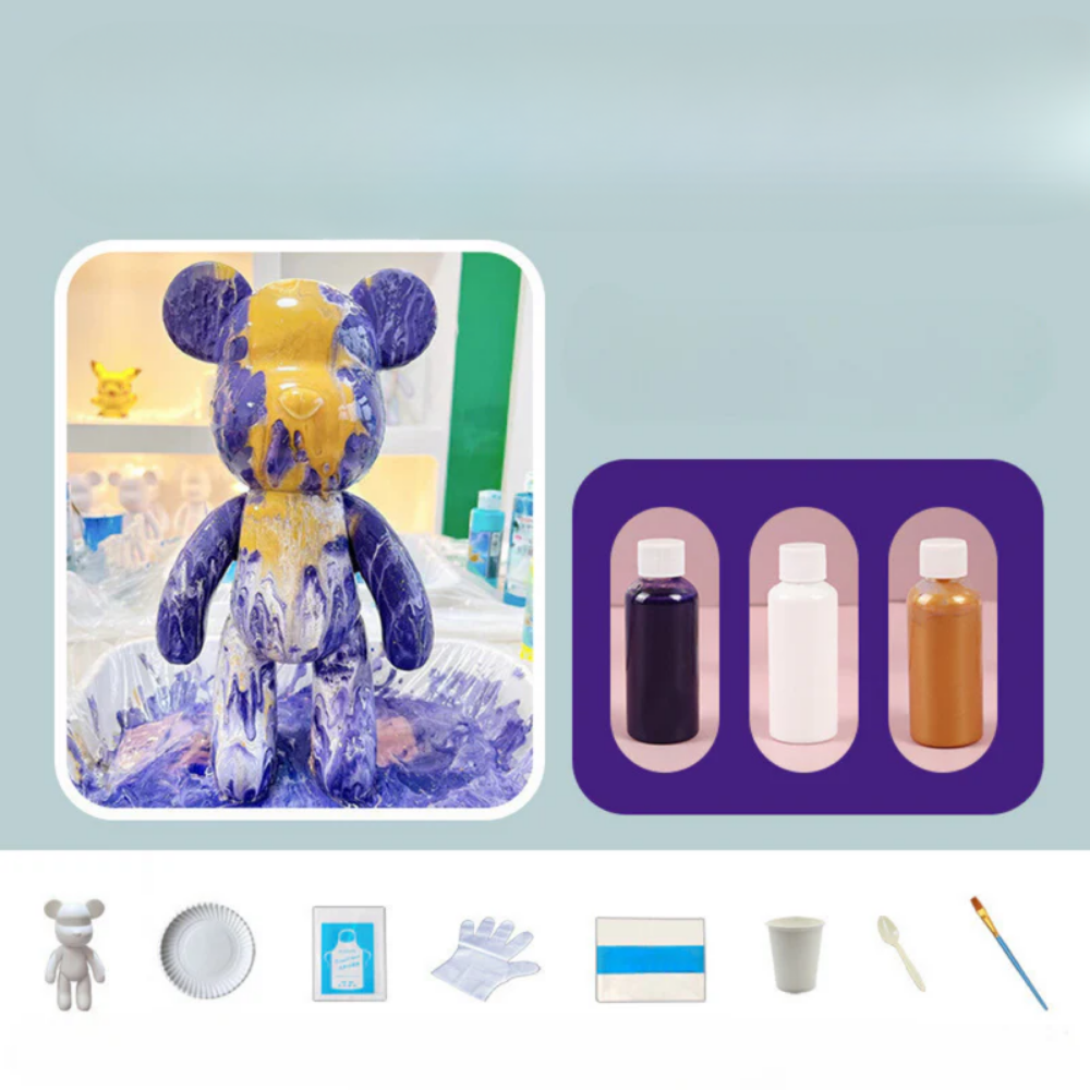 BowLift | Modern Colourful Resin Bear Figurine Decor