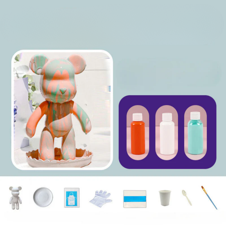 BowLift | Modern Colourful Resin Bear Figurine Decor