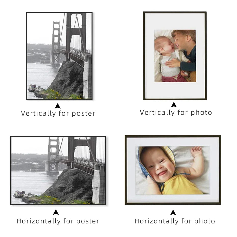Modern Metal Picture Frames 13x18 15x20 A4 21x30 30x40cm 40x50cm 50x70 Frames For Canvas Prints With Plexiglass | Bowlift