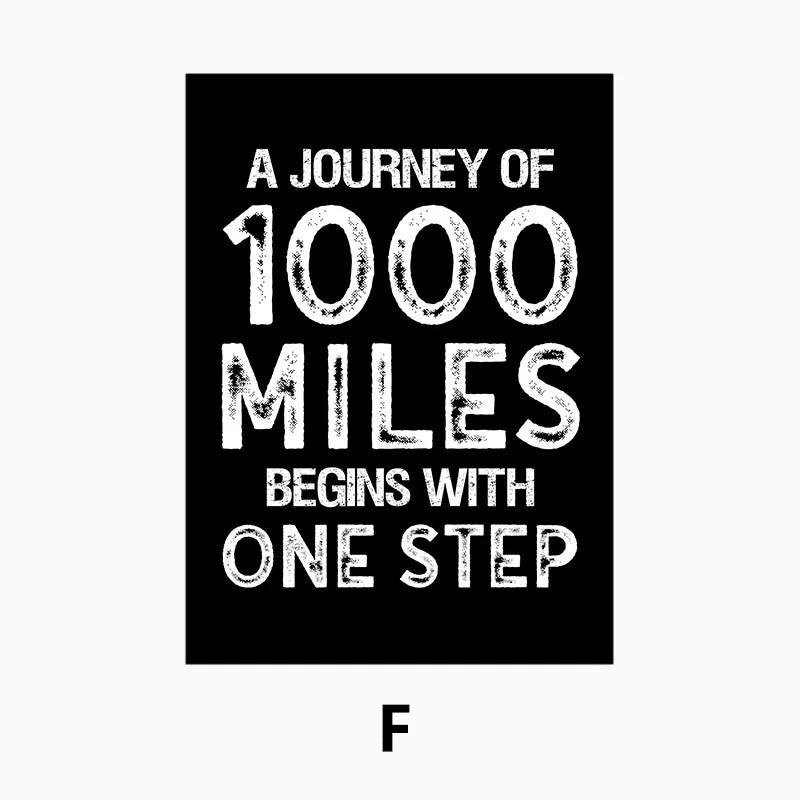 Modern Motivational Quotes Posters Black White Wall Art Fine Art Canvas Prints Pictures For Living Room Office Bedroom Inspirational Art Decor | Bowlift