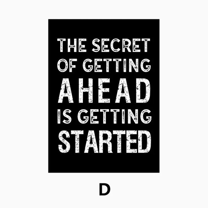 Modern Motivational Quotes Posters Black White Wall Art Fine Art Canvas Prints Pictures For Living Room Office Bedroom Inspirational Art Decor | Bowlift
