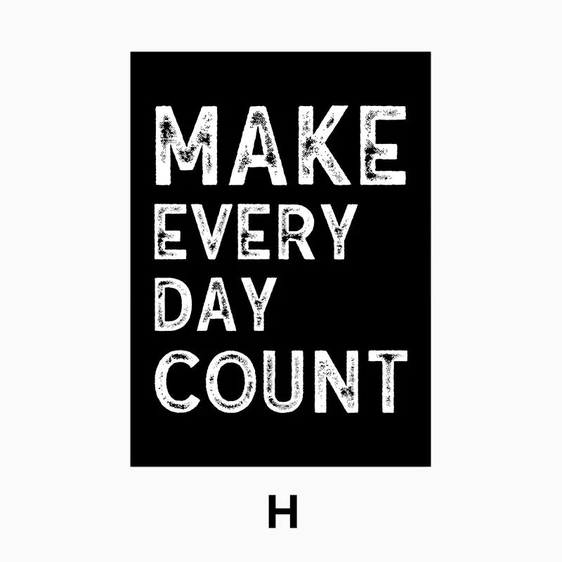 Modern Motivational Quotes Posters Black White Wall Art Fine Art Canvas Prints Pictures For Living Room Office Bedroom Inspirational Art Decor | Bowlift