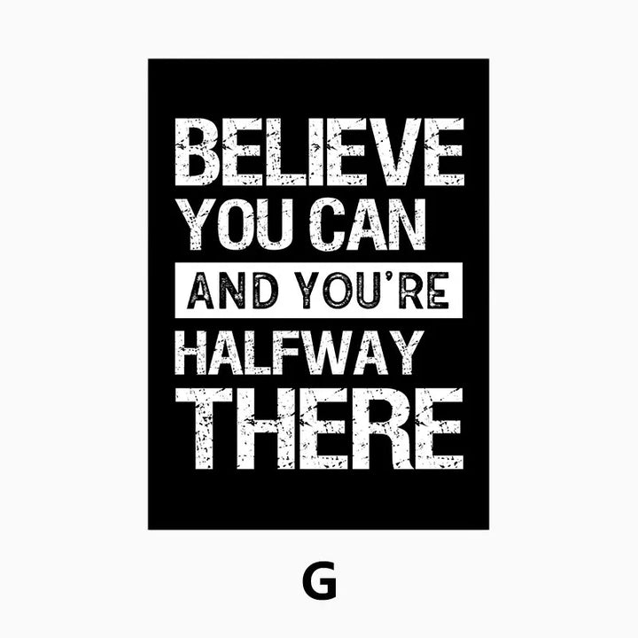 Modern Motivational Quotes Posters Black White Wall Art Fine Art Canvas Prints Pictures For Living Room Office Bedroom Inspirational Art Decor | Bowlift