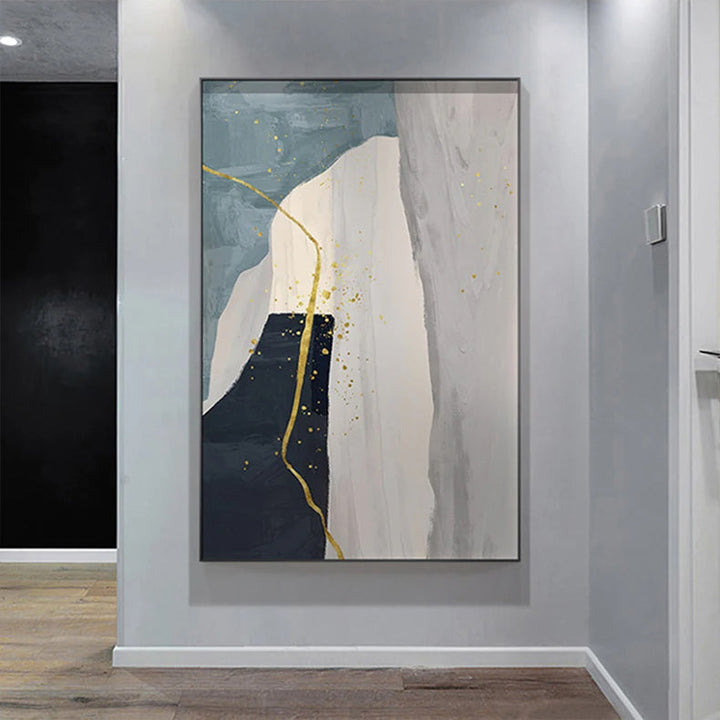 Modern Nordic Geomorphic Abstract Wall Art Fine Art Canvas Prints Neutral Tones Pictures For Living Room Art For Contemporary Interiors | Bowlift