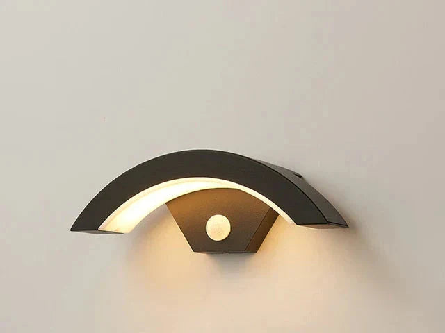 LED wall light with motion sensor - weatherproof body induction light, energy-saving, ideal for outdoor use and security | Bowlift