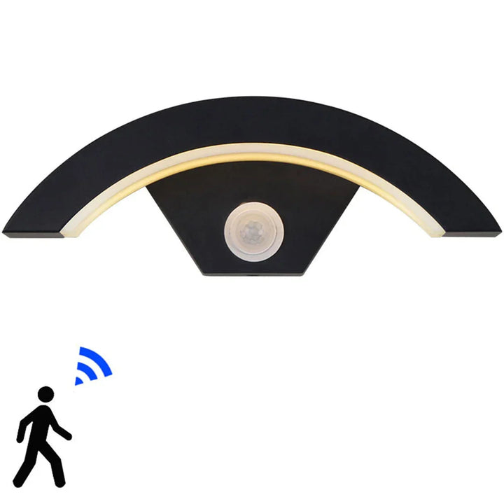 LED wall light with motion sensor - weatherproof body induction light, energy-saving, ideal for outdoor use and security | Bowlift